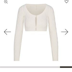 SKIMS Snow Bunny Cableknit Cardigan